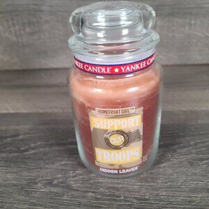 New 22 oz Yankee Candle Homefront Girl Support Our troops Hidden Leaves Scent